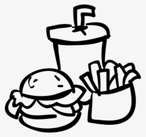 Fast Food Burger Drink And Fries Comments - Food And Drink Icon Png