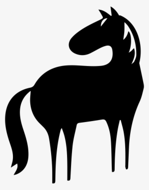 Horse Full Body Cartoon Variant Facing The Left Direction - Cartoon Horse Silhouette