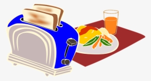 Breakfast Toaster Bread Omelette Kitchen D - โต๊ะ อาหาร การ์ตูน Png