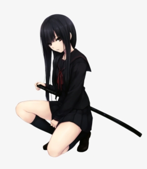 Cartoon Girl Body Png - Personagem De Anime Feminino De Cabelo Preto