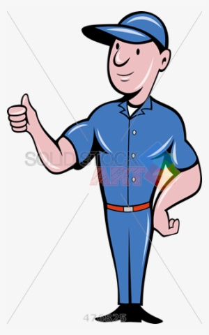 Stock Illustration Of Old Fashioned Cartoon Rendering - Tradesman Vector