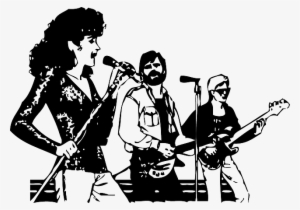 Music, Outline, People, Singing, Musical, Guitar, Group - Music Group Clip Art