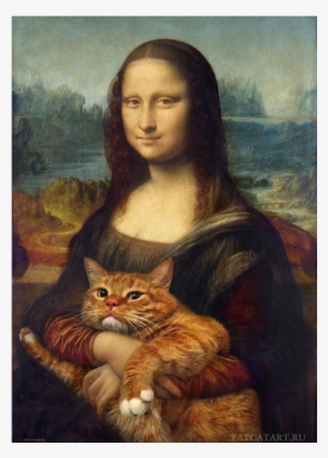 Leonardo Da Vinci, Mona Lisa - Fat Cat Art By Svetlana Petrova