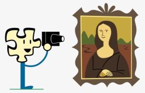 Puzzly Taking A Photo Of The Mona Lisa - Mona Lisa Art Clipart