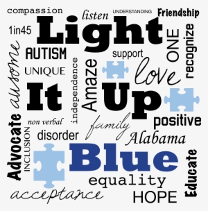 April - Autism Awareness Light It Up Blue 2018