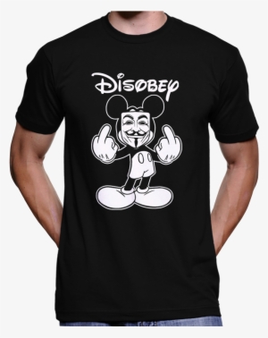 Mickey Mouse Disobey Guy Fawkes Mask Anonymous T-shirt - Free Tommy Robinson T Shirt