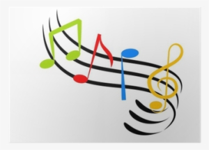 An Illustration Of Colorful Music Notes Made With Line - Music Notes Clip Art