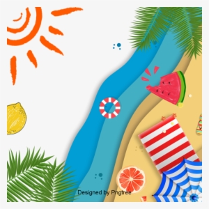 Beautiful, Cartoon, Lovely, Hand-painted, Summer Vacation, - Animation