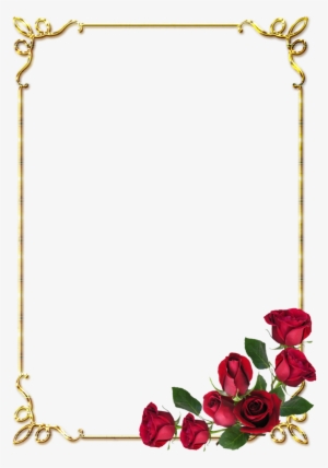Floral Design - Bordas Rosas Vermelhas Png