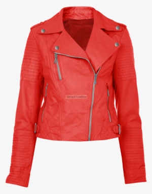 Women Leather Jacket Transparent Images - Transparent Red Leather Jacket