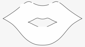 Showing Gallery For Lips Kiss Clipart Black And White - White Lips Clipart