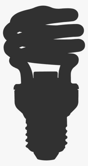 Silhouette Of Energy-efficient Light Bulb - Light Bulb Silhouette Transparent