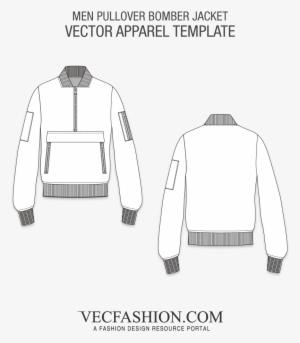 Men Pullover Bomber Jacket - Sweater