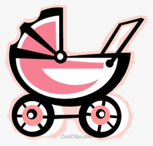 Baby Stroller Royalty Free Vector Clip Art Illustration