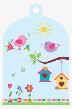 Resultado De Imagem Para Passarinho Rosa Bebe Png - Convite Gaiola Jardim Encantado Molde