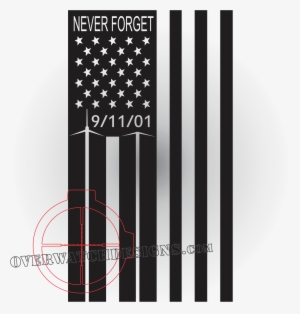 9/11 Memorial Flag Decal - American Flag Clipart Down