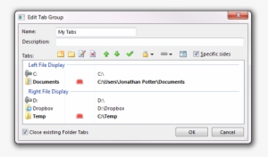 Edit Tab Group - Cdburnerxp