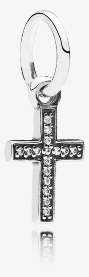 Symbol Of Faith Cross Dangle Charm, Clear Cz - Pandora 791310cz Symbol Of Faith Charm
