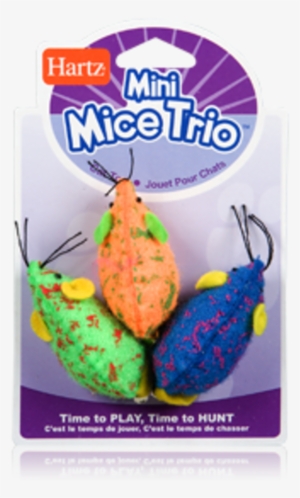 Trio Of Felt Mice - Hartz Mini Mice Trio Cat Toys