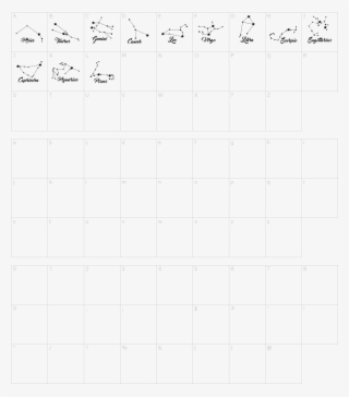 Font Characters - Number