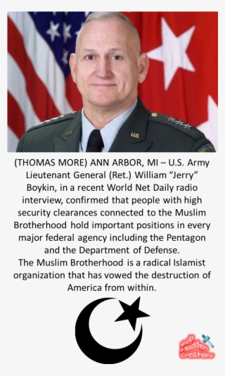 Muslim Brotherhood Infiltrating The Department Of Defense - William G Boykin