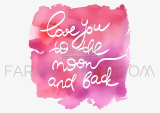 Lettering On Pink Watercolor Vector Illustration Set - Calligraphy