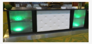 Leather Tufted Bar With Glowing End Caps - Lighting