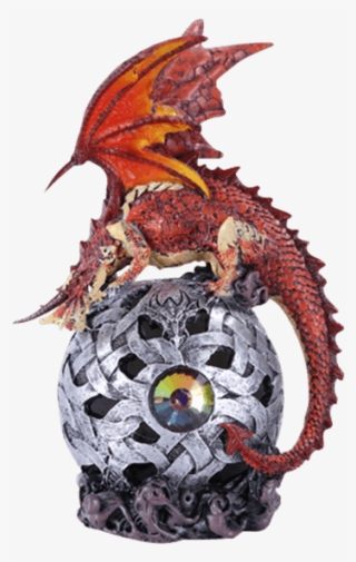 Red Dragon With Led Orb