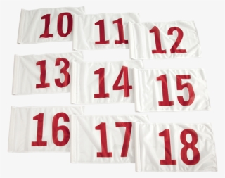 Custom Golf Flags Available In Two Different Sizes - Number