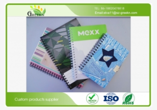 Recycled A4 Spiral Bound Notebook , Custom Offset Printing - Notebook