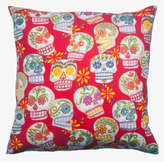 Image Of Skull Cushion - Day Of The Dead Skulls