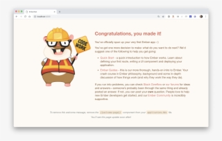 For This Walkthrough, I'll Use The Simplest Ember App - Ember.js