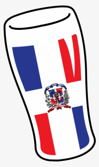 Flag Of Dominican Republic Beer Pint Glass Cerveza