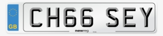 Current Style Number Plate Example Displaying Ch66 - 3d Number Plate Styles