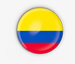 Illustration Of Flag Of Colombia - Colombian Flag In Circle Png