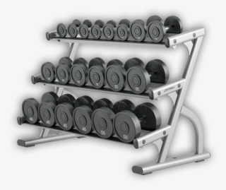 Hf Life Fitness Optima Series 3 Tier Dumbell Rack2 - Used Technogym Dumbbells