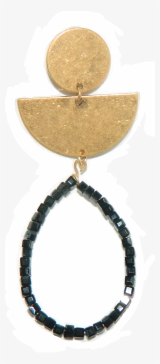 Happy People Earrings In Black - Locket