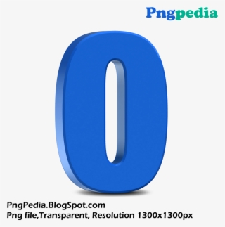 Blue 3d Numbers Set Zero - Red Number 0