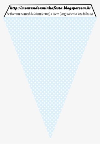 Light Blue And Polka Dots Free Printable Banner - Triangle