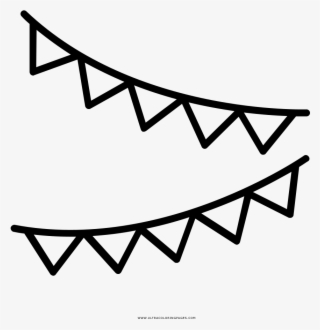 Bunting Coloring Page - Icon