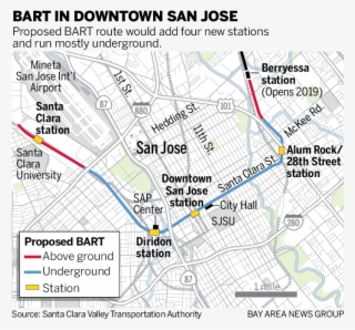 Bart Map “ - San Jose Bart