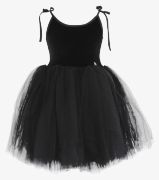 Dolly By Le Petit Tom ® Velvet Sabrina Tutu Dress Black - Little Black Dress