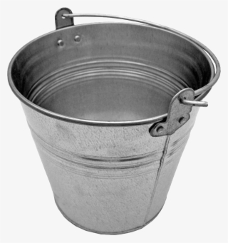 Steel Bucket - Transparent Background Bucket Png