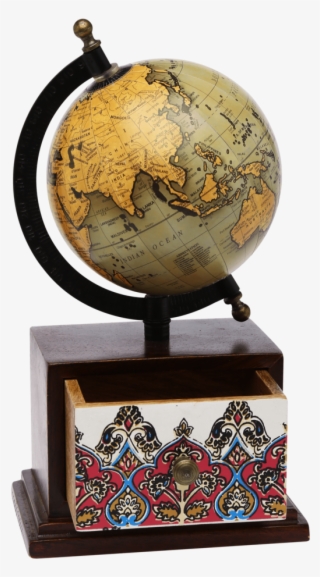 Indi Globe With Drawer - Globe