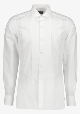 Ls Formal Shirt Pleat White - Formal Wear