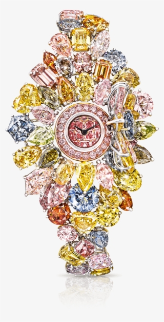 A Graff Unique Timepiece Set With Multi-coloured Diamonds
