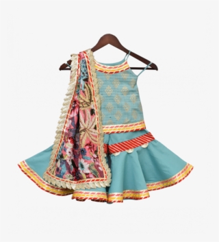 Cotton Foil Printed Kurti With Sharara & Printed Dupatta - Day Dress