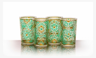 Moroccan Djouba Green Tea Glasses - Porcelain