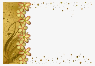 Gold Flower Frame Transparent Picture - Transparent Background Frame Flower
