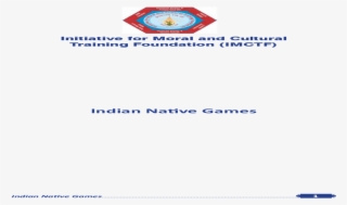 Initiative For Moral And Cultural Training Foundation - Emblem